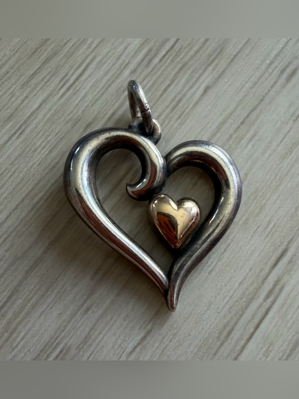 James Avery Sterling Silver & 14k Yellow Gold Joy Of My Heart Pendant